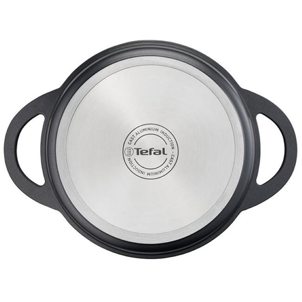 Tefal E2184634 Trattoria öntött alumínium fedős 24 cm-es fekete lábas