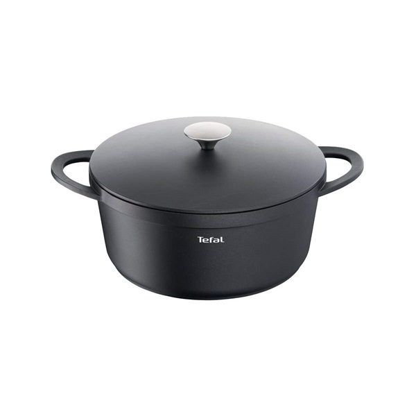 Tefal E2184634 Trattoria öntött alumínium fedős 28 cm-es fekete lábas