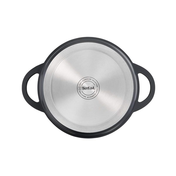 Tefal E2184634 Trattoria öntött alumínium fedős 28 cm-es fekete lábas