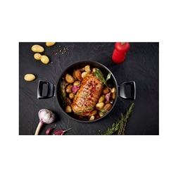 Tefal G2554672 Unlimited 24 cm-es fekete alumínium lábas és fedő szett