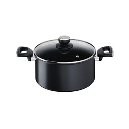 Tefal G2554672 Unlimited 24 cm-es fekete alumínium lábas és fedő szett