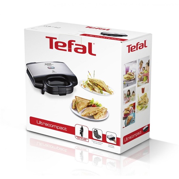 Tefal SM155212 UltraCompact inox-fekete szendvicssütő