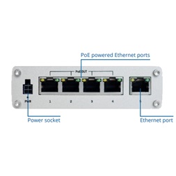 Teltonika TSW100000000 5x GbE PoE LAN nem menedzselhető PoE+ switch