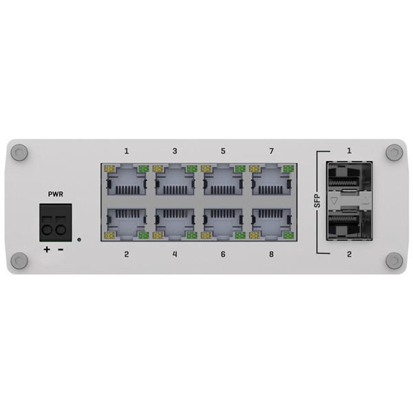 Teltonika TSW210 8x GbE LAN 2x SFP port nem menedzselhető switch