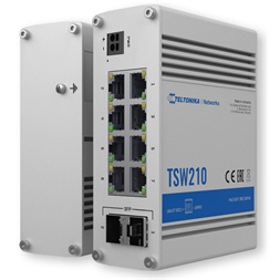 Teltonika TSW210 8x GbE LAN 2x SFP port nem menedzselhető switch