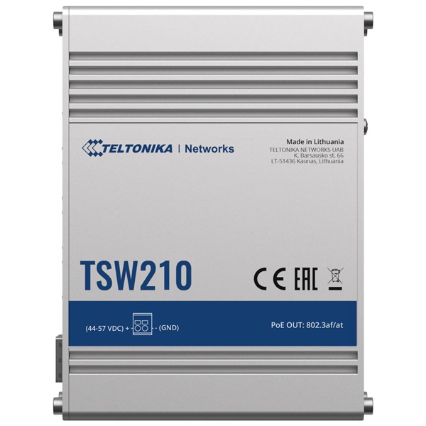 Teltonika TSW210 8x GbE LAN 2x SFP port nem menedzselhető switch