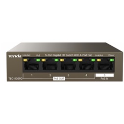 Tenda TEG1105PD 5port GbE LAN 4xPoE LAN port switch