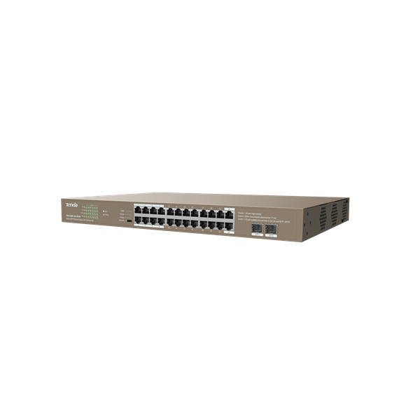 Tenda TEG1126P-24-410W 24xGbE PoE LAN 2xSFP port nem menedzselhető PoE switch