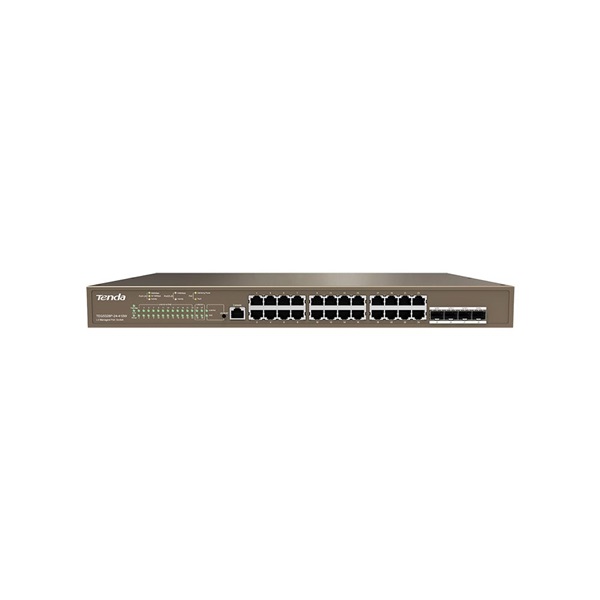 Tenda TEG5328P-24-410W 24port GbE LAN PoE (370W) L3 menedzselhető switch