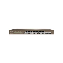 Tenda TEG5328P-24-410W 24port GbE LAN PoE (370W) L3 menedzselhető switch