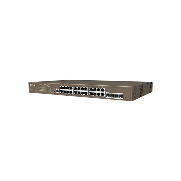 Tenda TEG5328P-24-410W 24port GbE LAN PoE (370W) L3 menedzselhető switch