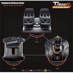 Thrustmaster 2960782 T.16000M FLIGHT PACK PC gázkar + kormány pedál + joystick