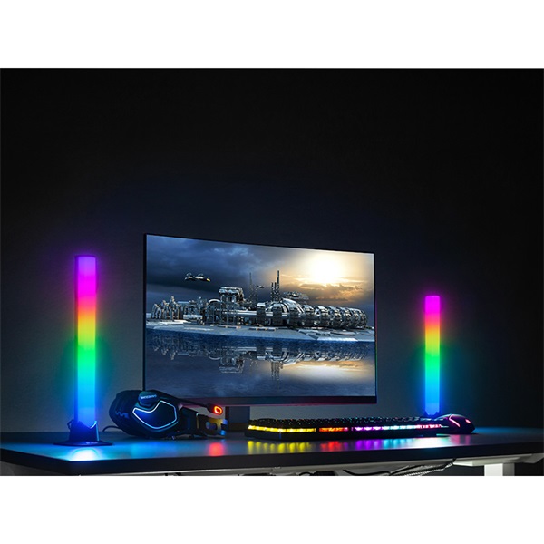 Tracer TRAOSW47008 Ambience Smart Desk 5 W/10 világítási mód/USB/Bluetooth 5.0/RGB világítás/fekete/gamer/asztali lámpa