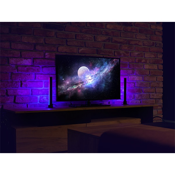 Tracer TRAOSW47008 Ambience Smart Desk 5 W/10 világítási mód/USB/Bluetooth 5.0/RGB világítás/fekete/gamer/asztali lámpa