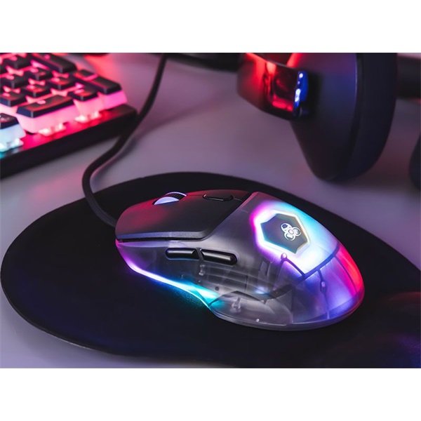 Tracer Neon GameZone USB RGB fekete/átlátszó egér