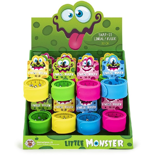 Trendhaus Little Monster csattanó 30 cm vonalzó