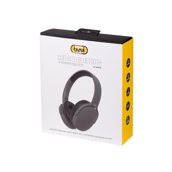 Trevi DJ12E45 BT Bluetooth fekete fejhallgató