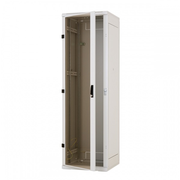 Triton 19" 18U 600x600 mm Biztonsági üvegajtóval, teherbírás 800kg, szürke álló rack szekrény