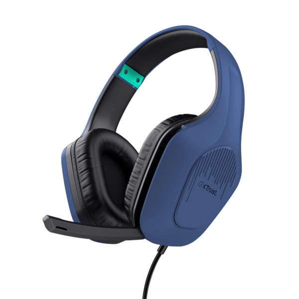 Trust GXT415B Zirox vezetékes kék gamer headset