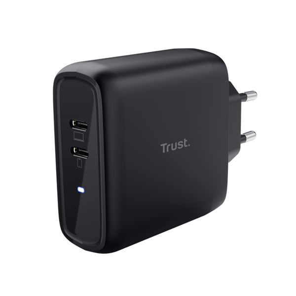 Trust 25380 Maxo 65W 2P USB-C fekete töltő adapter