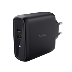 Trust 25380 Maxo 65W 2P USB-C fekete töltő adapter