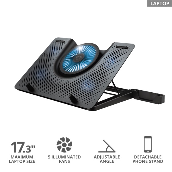 Trust GXT 1125 Quno Notebook Cooling Stand gamer hűtőpad