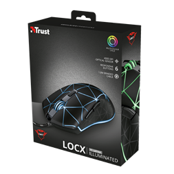 Trust GXT 133 Locx fekete gamer egér