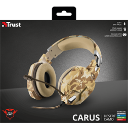 Trust GXT 322D Carus sivatag álcafestéses gamer headset