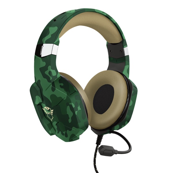 Trust GXT 323C Carus zöld terepszínű gamer headset