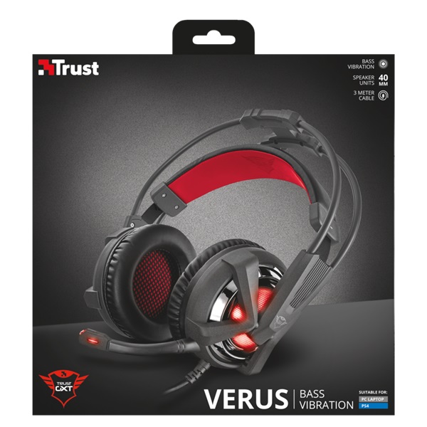 Trust GXT 353 Verus Bass Vibration gamer USB headset