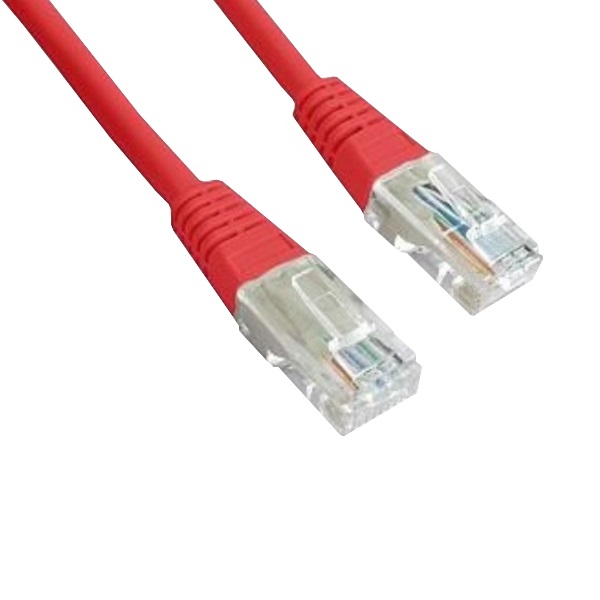 UTP CAT6 patch kábel 0,5 méteres, Piros