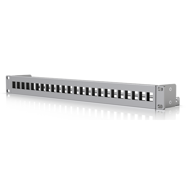 Ubiquiti 19" 1U moduláris ezüst színű üres patch panel