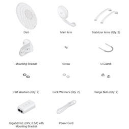 Ubiquiti AF60 airFiber 60GHz/5GHz Backup PTP rádió 38dBi antennával