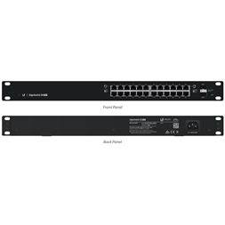 Ubiquiti EdgeSwitch 24xGigabit Ethernet port, 2xSFP port, PoE+, 19" Rackmount, 250W