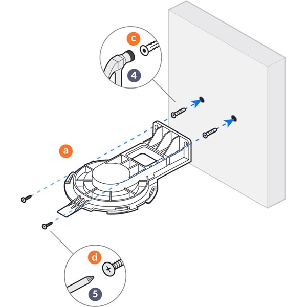 Ubiquiti UACC-Lite-AP-AM műanyag fali tartó vízszintes rögzítéshez