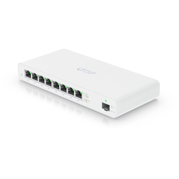 Ubiquiti UISP-S 8xGbE PoE LAN 1xSFP port L2 menedzselhető PoE switch