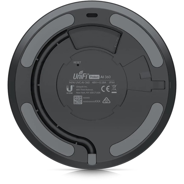 Ubiquiti UVC-AI-360 UniFi 5MP mennyezeti kültéri/beltéri fekete PTZ fisheye IP kamera