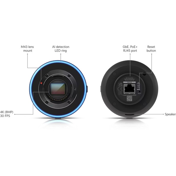 Ubiquiti UVC-AI-DSLR-LD UniFi Protect 8MP nagy távolságú Bullet IP kamera