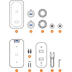 Ubiquiti UVC-AI-Theta UniFi Protect AI Theta 8MP/12MP 2x IP kamera + 1x USB-HUB szett