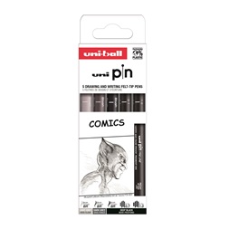 Uni Pin Comics 5 darabos rajzmarker készlet