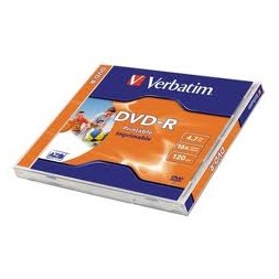 VERBATIM DVDV-16N  DVD-R nyomtatható normál tokos DVD lemez