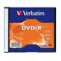 Verbatim DVD-R 4.7GB 16X AZO vékony tokban