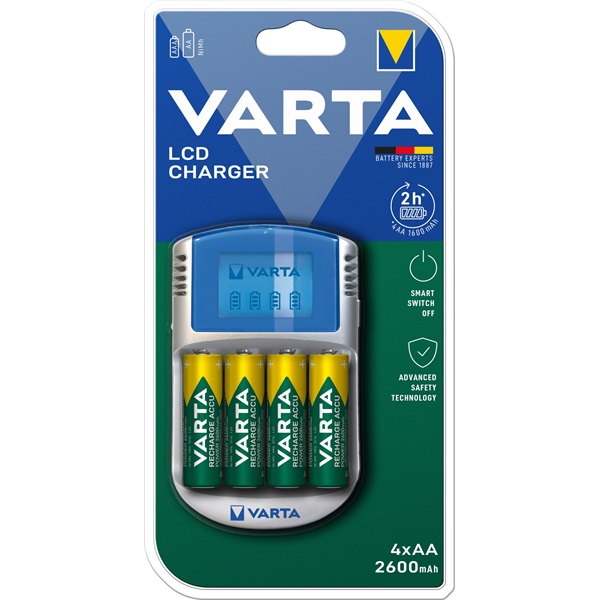 Varta 57070201451 LCD Töltő + 4x2600mAh Ready2use akkumulátor