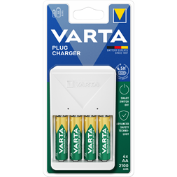 Varta 57657101451 Plug töltő + 4db AA 2100 mAh akkumulátor