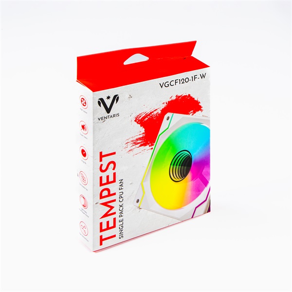 Ventaris VGCF120-1F-W Tempest RGB számítógép ventilátor fehér