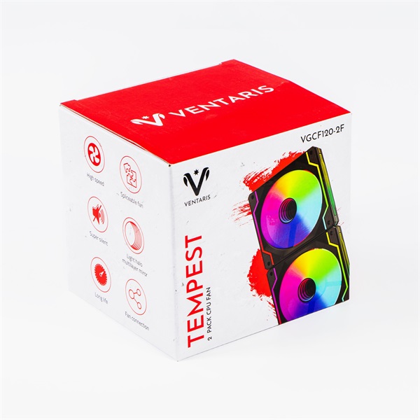 Ventaris VGCF120-2F Tempest RGB számítógép ventilátor 2/CS