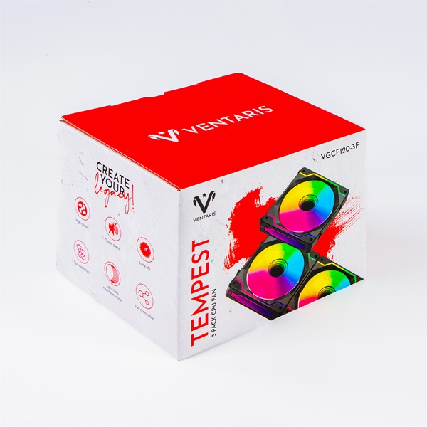 Ventaris VGCF120-3F Tempest RGB számítógép ventilátor 3/CS