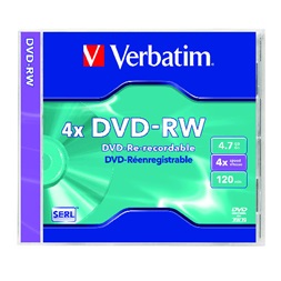 VERBATIM DVD-RW 4,7GB 4X  normál tokos DVD lemez