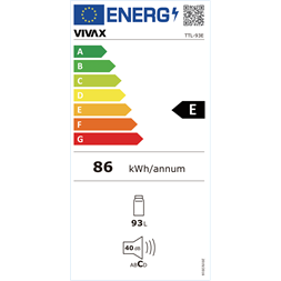 Vivax TTL-93E egyajtós hűtőszekrény