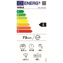 Vivax WFL-100616CS elöltöltős mosógép